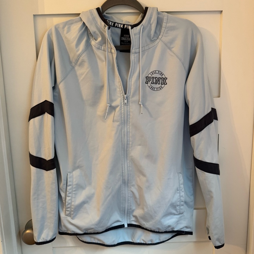 Victoria's Secret PINK Light Gray Zip-Up Jacket! Loose fit. - Picture 2 of 9